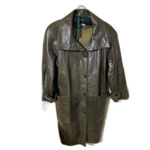 Elegant Brown Lamb Leather Jacket FairBrooke Size 10 orig $550